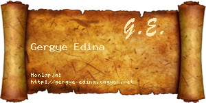 Gergye Edina névjegykártya